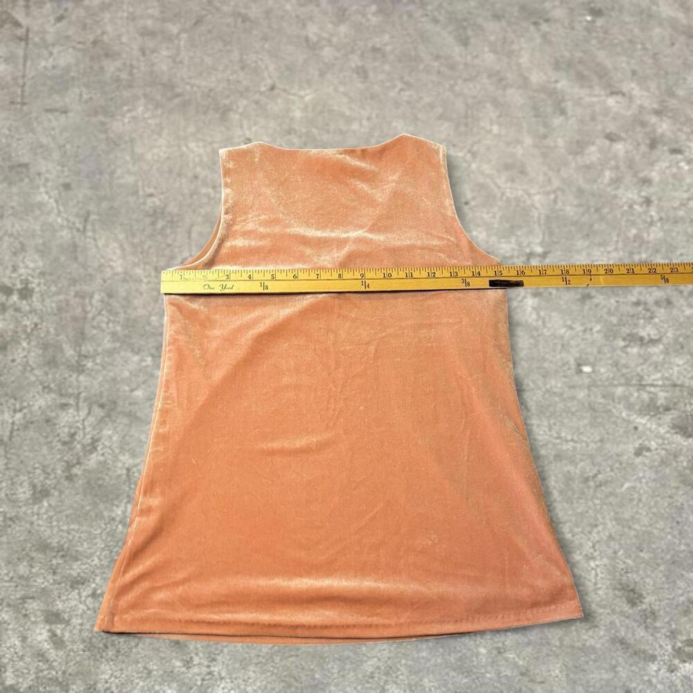 velour peachy pink blouse  white house black market sz xxs office holiday women - Picture 8 of 9